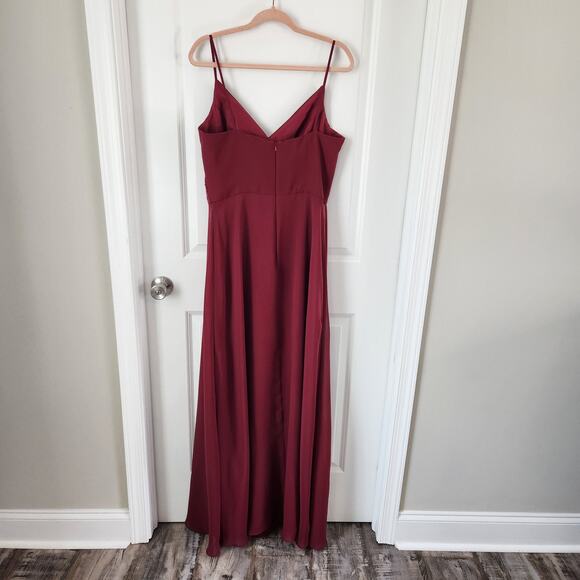 BARI JAY Women's Style#  BC-1867 BRIDESMAID DRESS  WINE Size 14 - Picture 9 of 10